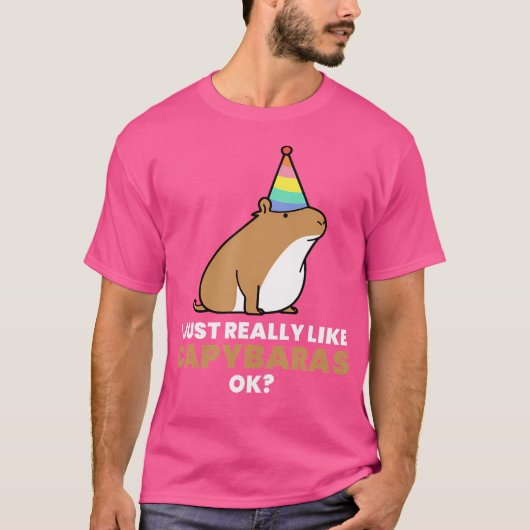 Ik hou echt van Capybaras OK T-shirt (Voorkant)