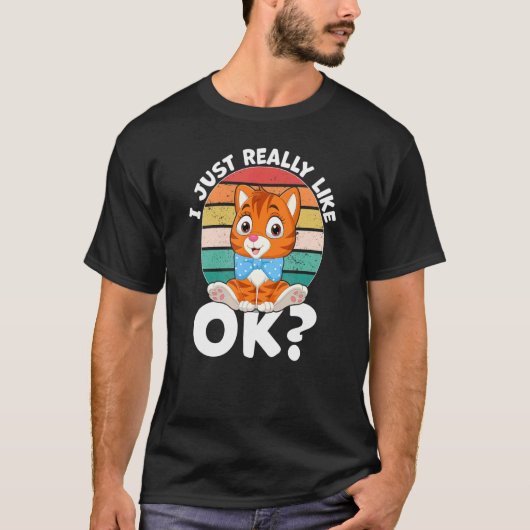 Ik hou echt van Cat Kitten Kat T-shirt (Voorkant)