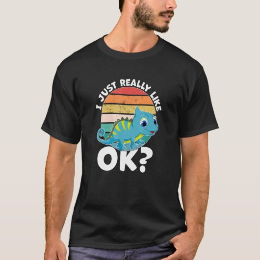 Ik hou echt van Chameleon Lizard Reptile T-shirt (Voorkant)