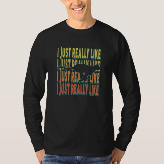Ik hou echt van Cheetahs Quote Retro Idee T-shirt (Voorkant)