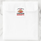 Ik hou echt van Chicken Nuggets Vierkante Sticker (Tas)