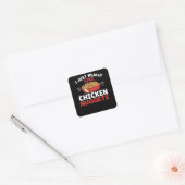 Ik hou echt van Chicken Nuggets Vierkante Sticker (Envelop)