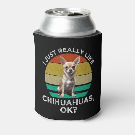 Ik hou echt van Chihuahua's, oké? Blikjeskoeler (Blikje Achterkant)