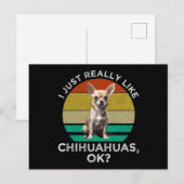 Ik hou echt van Chihuahua's, oké? Briefkaart (Voorkant / Achterkant)