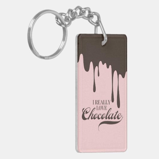 Ik hou echt van chocolade Valentijn Sleutelhanger (Voorkant Links)