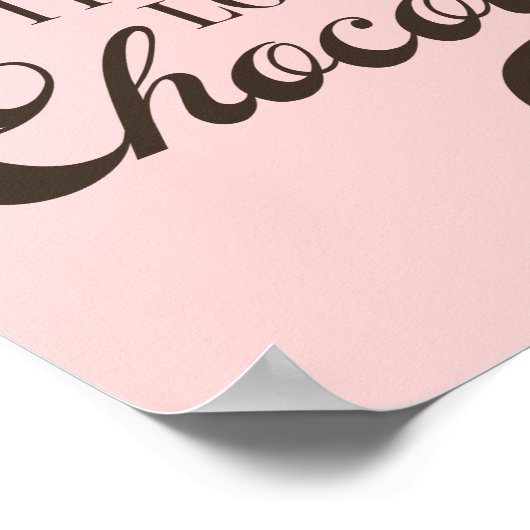 Ik hou echt van Chocolate Valentijn Poster Sign. (Hoek)