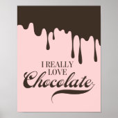 Ik hou echt van Chocolate Valentijn Poster Sign. (Voorkant)