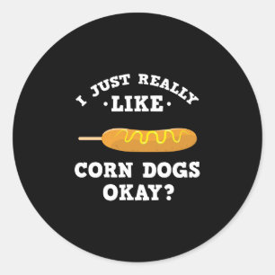 Ik hou echt van Corn Dogs Funny Quote Sticker
