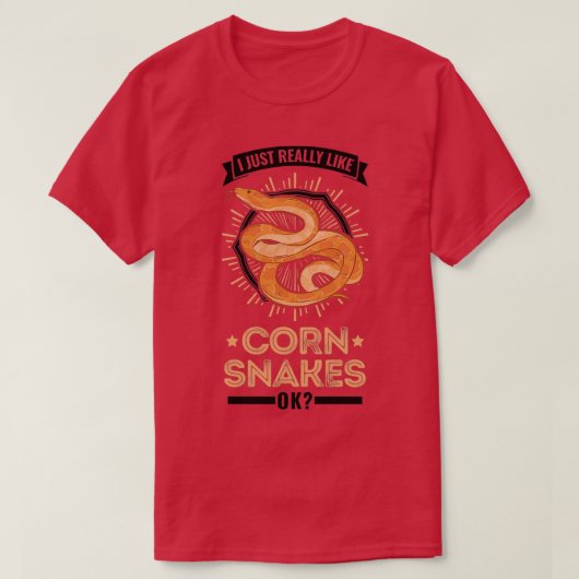 Ik hou echt van Corn Snakes OK Snake T-shirt (Design voorkant)