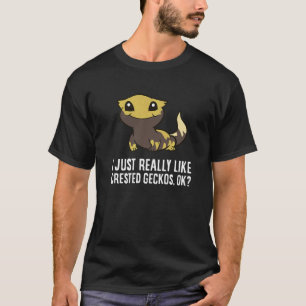 Ik hou echt van Crested gekko's T-shirt