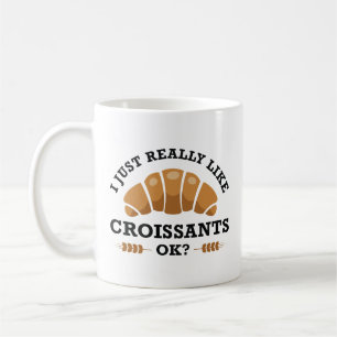 Ik hou echt van Croissants. Koffiemok