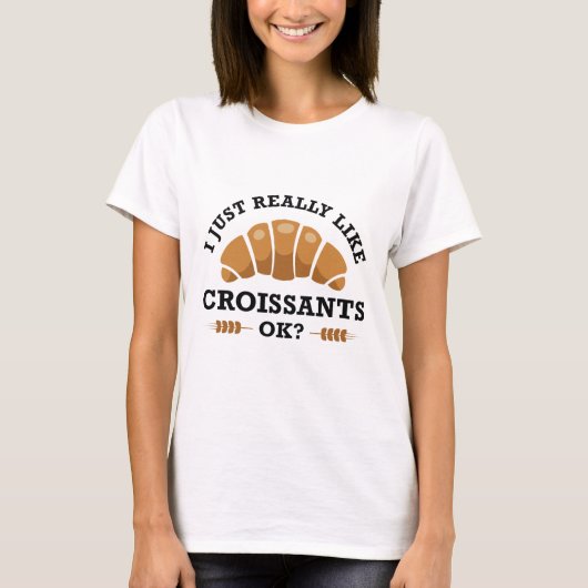 Ik hou echt van Croissants. T-shirt (Voorkant)