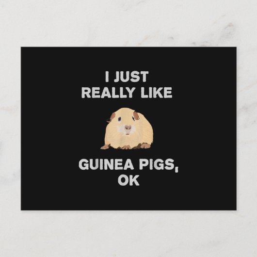 Ik hou echt van de cavia's. briefkaart (Voorkant)