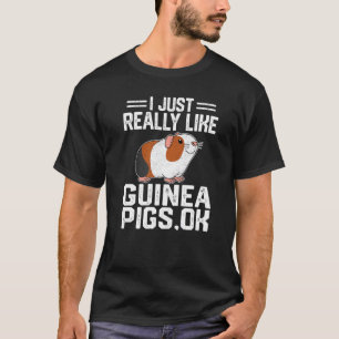 Ik hou echt van de cavia's OK Retro Guinee Pig T-shirt