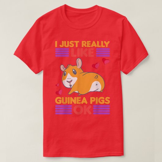 Ik hou echt van de cavia's. t-shirt (Design voorkant)