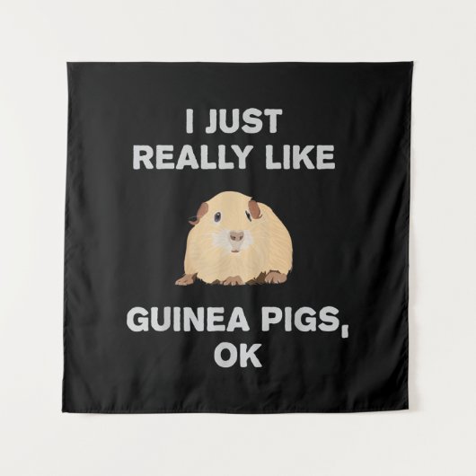 Ik hou echt van de cavia's. wandkleed (Voorkant)