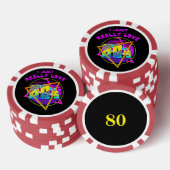 Ik hou echt van de jaren 80 poker chips (Opstapeling)