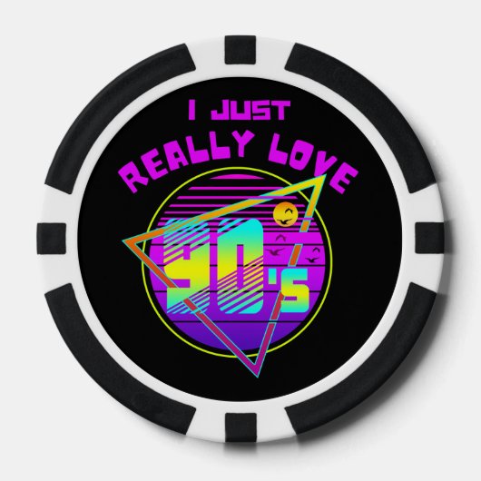 Ik hou echt van de jaren 90 poker chips (Voorkant)