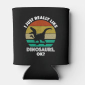 Ik hou echt van dinosaurussen, oké? blikjeskoeler (Achterkant)