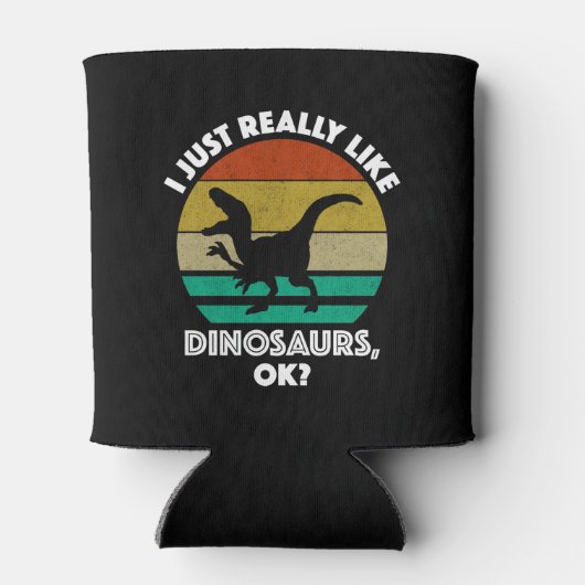 Ik hou echt van dinosaurussen, oké? blikjeskoeler (Achterkant)
