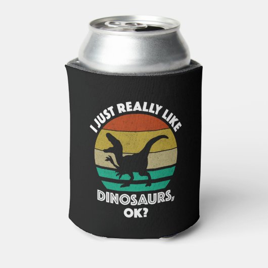 Ik hou echt van dinosaurussen, oké? blikjeskoeler (Blikje Achterkant)