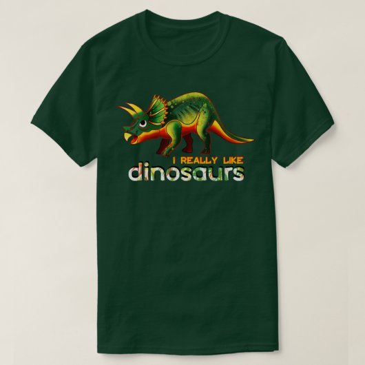 Ik hou echt van dinosaurussen t-shirt (Design voorkant)