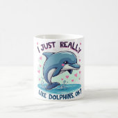 Ik hou echt van dolfijnen koffiemok (Center)