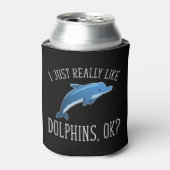 Ik hou echt van dolfijnen, oké? blikjeskoeler (Blikje Voorkant)