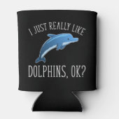 Ik hou echt van dolfijnen, oké? blikjeskoeler (Achterkant)