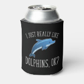 Ik hou echt van dolfijnen, oké? blikjeskoeler (Blikje Achterkant)