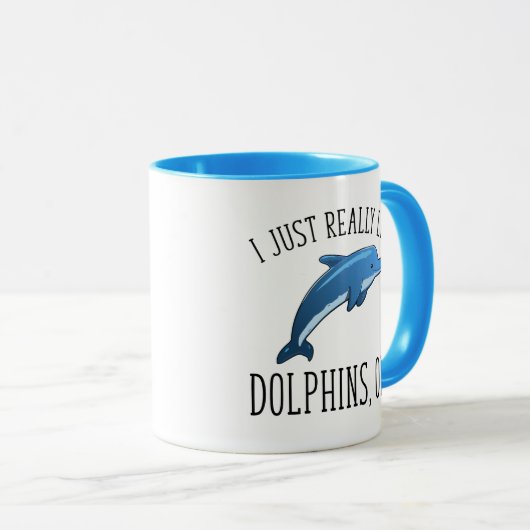 Ik hou echt van dolfijnen, oké? mok (Voorkant rechts)