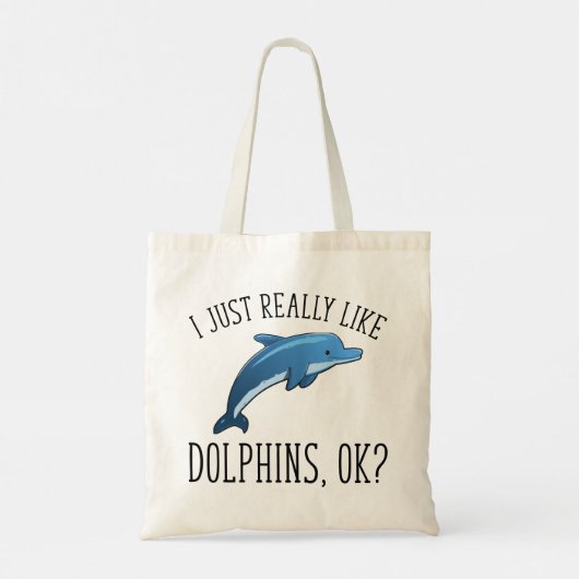 Ik hou echt van dolfijnen, oké? tote bag (Achterkant)