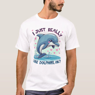 Ik hou echt van dolfijnen t-shirt