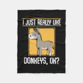 Ik hou echt van Donkeys Fleece Deken (Voorkant)