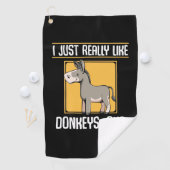 Ik hou echt van Donkeys Golfhanddoek (Insitu)