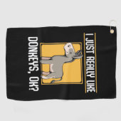 Ik hou echt van Donkeys Golfhanddoek (Horizontaal)