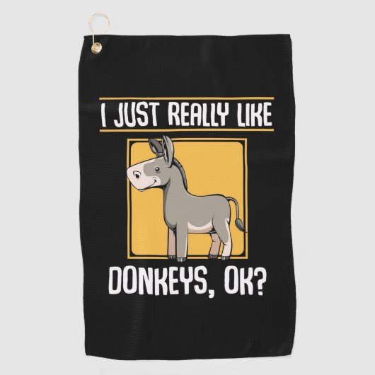 Ik hou echt van Donkeys Golfhanddoek (Voorkant)