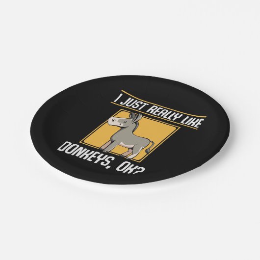 Ik hou echt van Donkeys Papieren Bordje (Gekanteld)