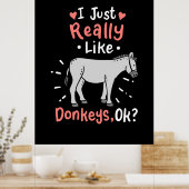 Ik hou echt van Donkeys Poster (Keuken)