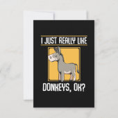 Ik hou echt van Donkeys RSVP Kaartje (Voorkant)