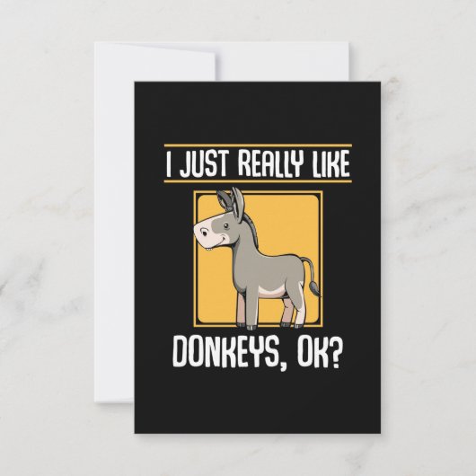Ik hou echt van Donkeys RSVP Kaartje (Voorkant)