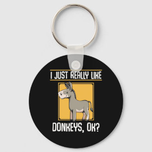 Ik hou echt van Donkeys Sleutelhanger