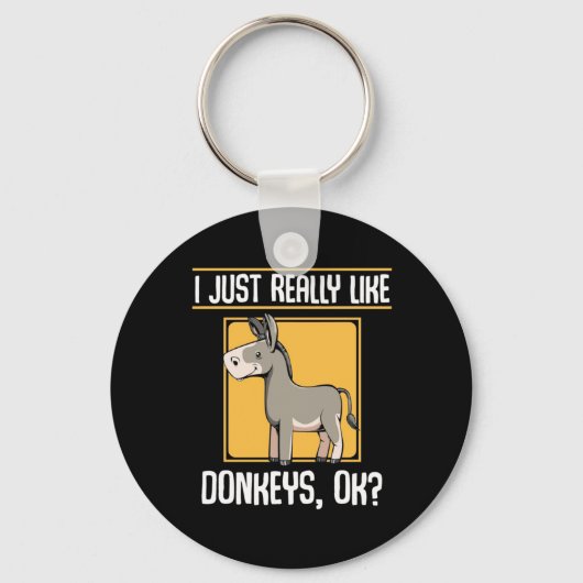Ik hou echt van Donkeys Sleutelhanger (Voorkant)