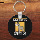 Ik hou echt van Donkeys Sleutelhanger (Voorkant)