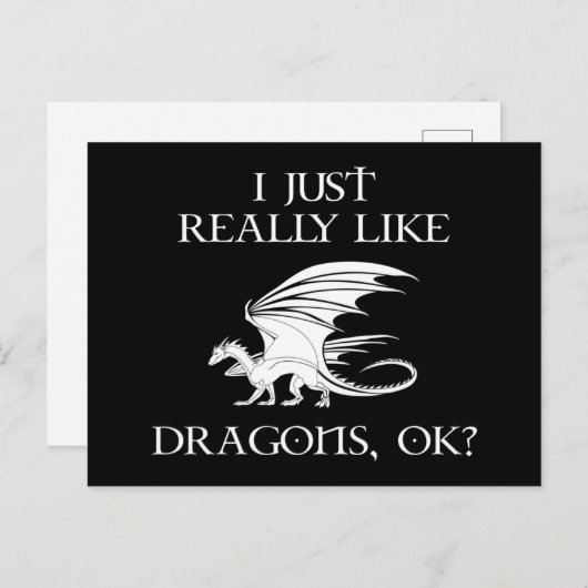 Ik hou echt van Dragons, oké? Briefkaart (Voorkant / Achterkant)