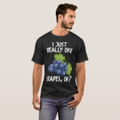 Ik hou echt van druiven oké t-shirt (Voorkant volledig)