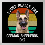 Ik hou echt van Duitse herders. Poster (Voorkant)