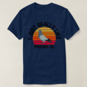 Ik hou echt van duiven die Sunset Retro hebben. T-shirt (Design voorkant)