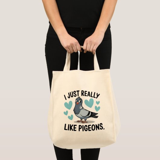 Ik hou echt van duiven tote bag (Voorkant (product))