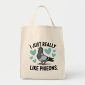 Ik hou echt van duiven tote bag (Voorkant)